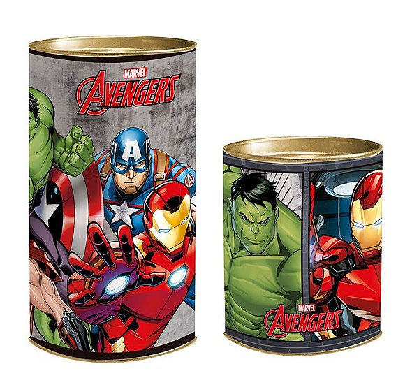 Lata para Lembrancinhas Avengers - 01 unidade - Cromus - Rizzo Embalagens