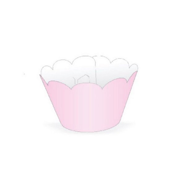 Mini Wrapper Mini Cupcake - Rosa - 3cm x 14,5cm - 12 unidades - Nc Toys - Rizzo Embalagens