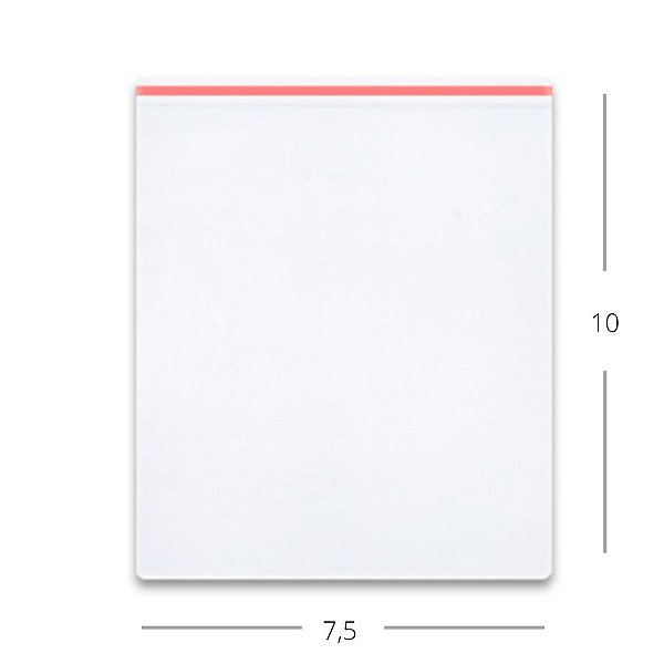 Saco Adesivado sem Furo - 7.5x10 cm - Rizzo