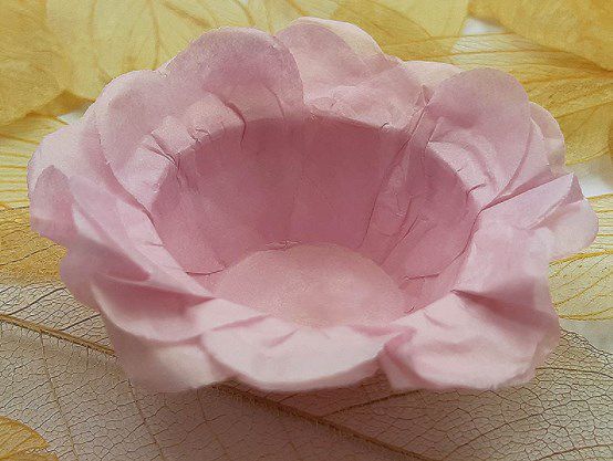 Forminha para Doces Floral em Seda Rose - 40 unidades - Decorart - Rizzo Embalagens