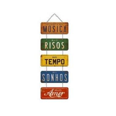 Placa Decorativa em MDF - Frase Precisamos de... - DHPM5-277 - LitoArte - Rizzo Embalagens