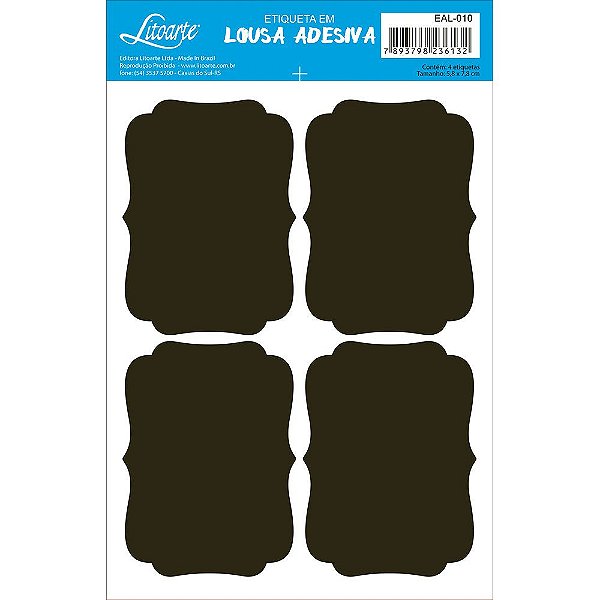 Etiqueta Lousa Adesiva em Vinil - Liso M - EAL-010 - LitoArte Rizzo Embalagens