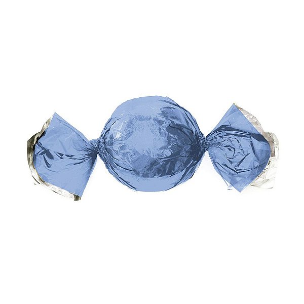 Papel Trufa 14,5x15,5cm - Metalizado Azul Claro - 100 unidades - Cromus - Rizzo Embalagens