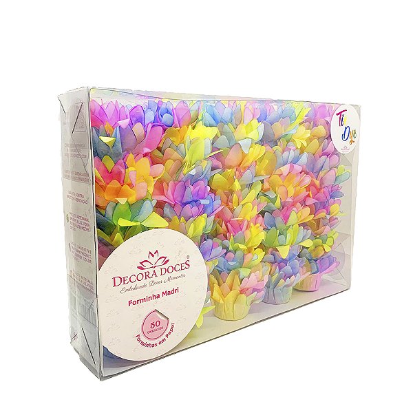 Forminha para Doces Finos - Madri Tie Dye Candy - 50 unidades - Decora Doces - Rizzo Festas