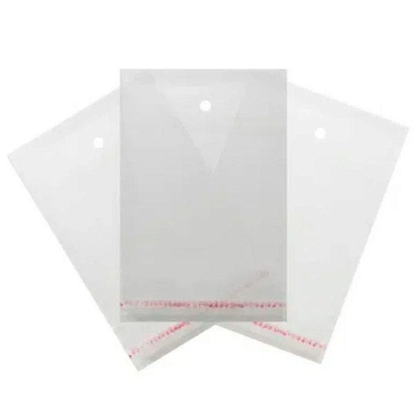 Saco Adesivado com furo - 18 x 25cm x 2 - Rizzo