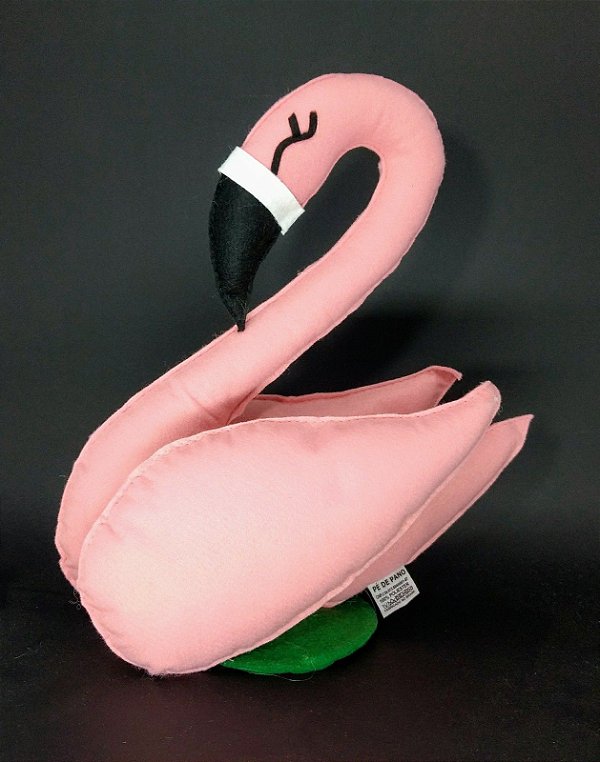 Flamingo Rosa Escuro em Feltro - 01 Unidade - Pé de Pano - Rizzo Festas