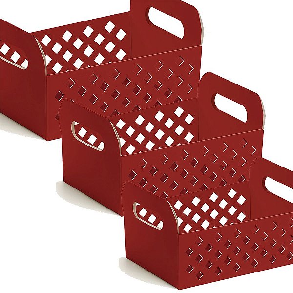 Caixote de Papel Cartão - Red - 01 unidade - Cromus - Rizzo Embalagens