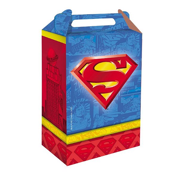 Caixa Surpresa Festa Superman - 8 unidades - Festcolor - Rizzo Embalagens