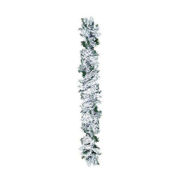 Festão Verde Nevado 270cm - 01 unidade - Cromus Natal - Rizzo Embalagens