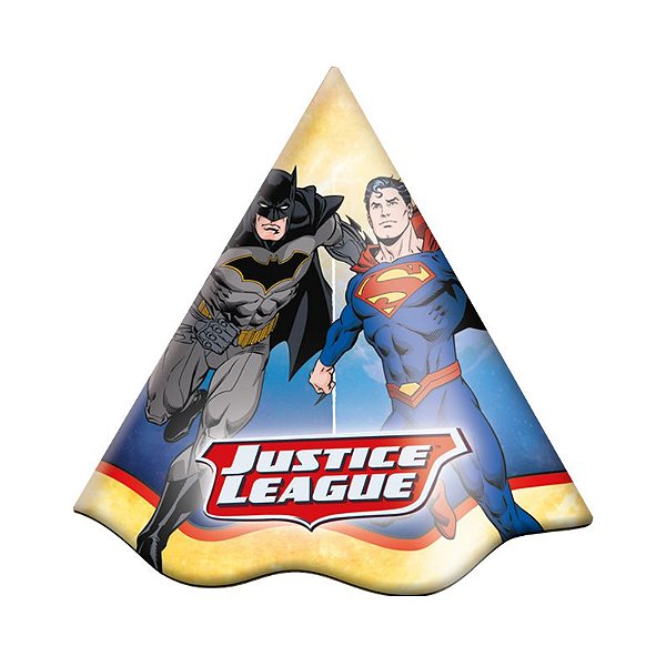 Chapéu Festa Liga da Justiça - 08 Unidades - Festcolor - Rizzo Embalagens