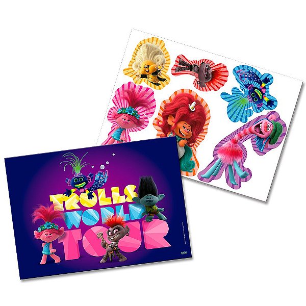 Kit Decorativo - Trolls 2 World Tour - 1 unidade - FestColor - Rizzo