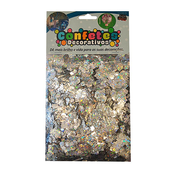 Confete Mini Picadinho Metalizado 25g - Holografico Dupla Face - Rizzo Embalagens