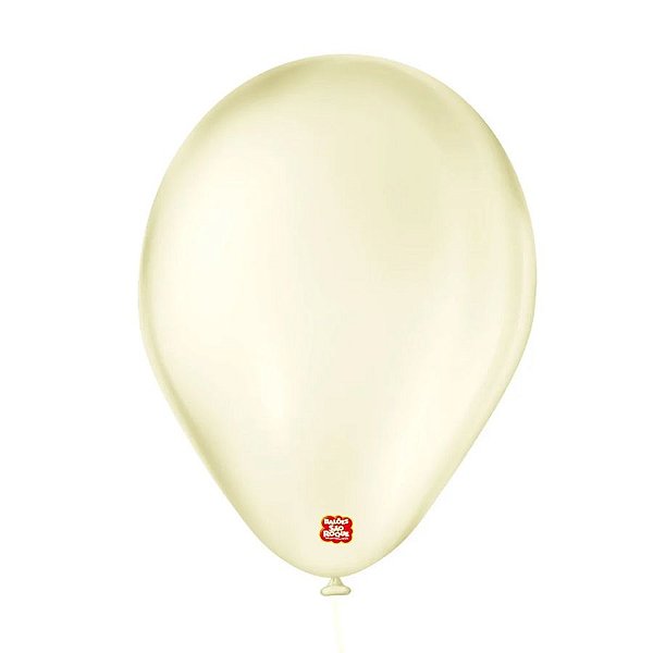 Balão de Festa Látex Cristal Baby - Amarelo - 25 Unidades - São Roque - Rizzo Balões