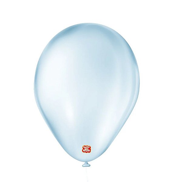 Balão de Festa Látex Cristal Baby - Azul - 25 Unidades - São Roque - Rizzo Balões