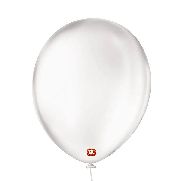 Balão de Festa Látex Liso - Transparente - 50 Unidades - Balões São Roque