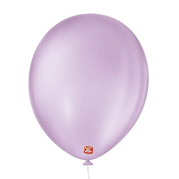Balão de Festa Látex Liso - Lilás Baby - 50 Unidades - São Roque - Rizzo Balões