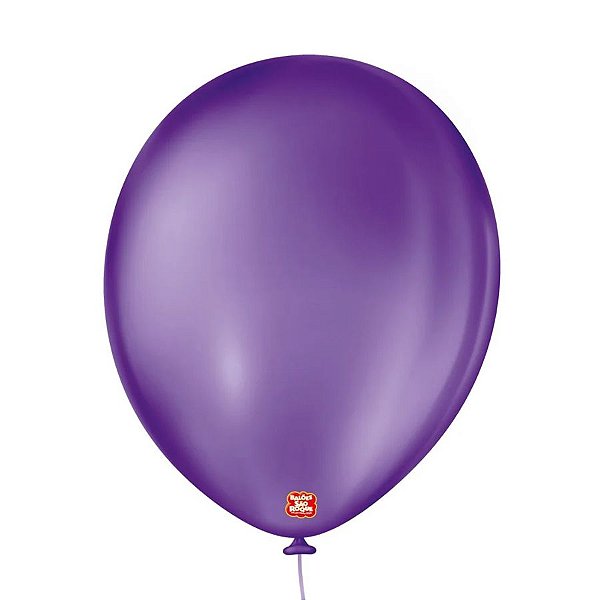 Balão de Festa Látex Liso - Roxo Uva - 50 Unidades - São Roque - Rizzo Embalagens