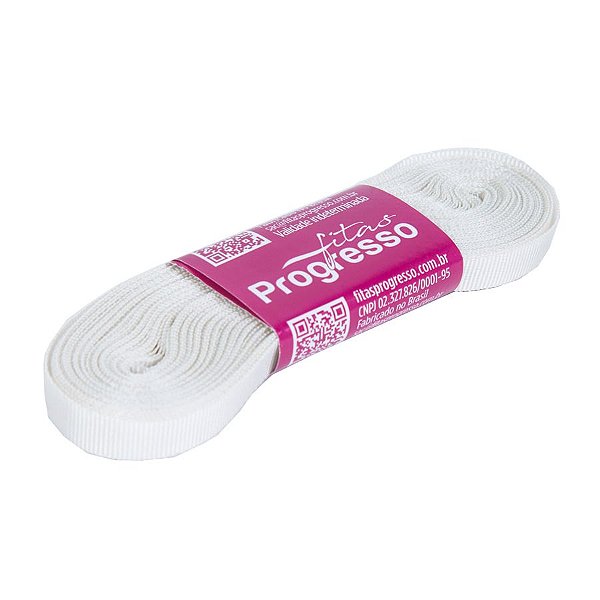 Fita Gorgurão Progresso 10mm nº2 - 10m Cor 690 Off White - 01 unidade - Rizzo Embalagens