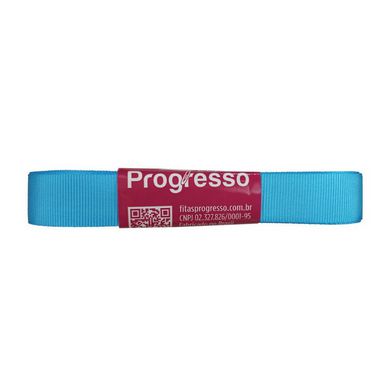 Fita Gorgurão Progresso 15mm nº3 - 10m Cor 1390 Azul Medio - 01 unidade - Rizzo Embalagens