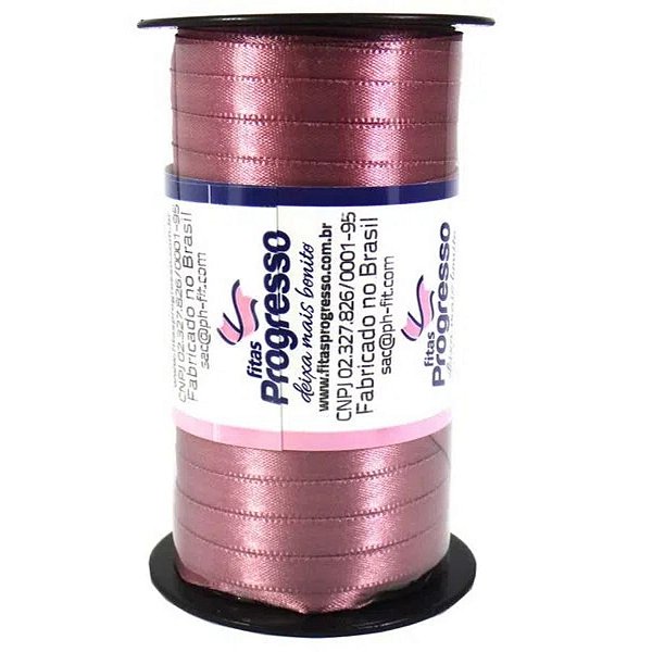 Fita de Cetim Progresso 7mm nº1 - 100m Cor 344 Rosé - 01 unidade