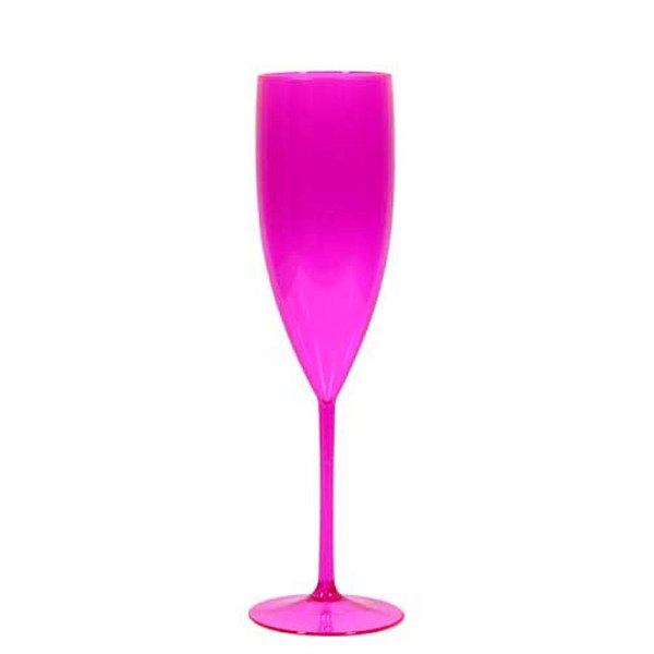 Taça Champanhe Acrílico Pink - 01 Unidade - Rizzo Festas