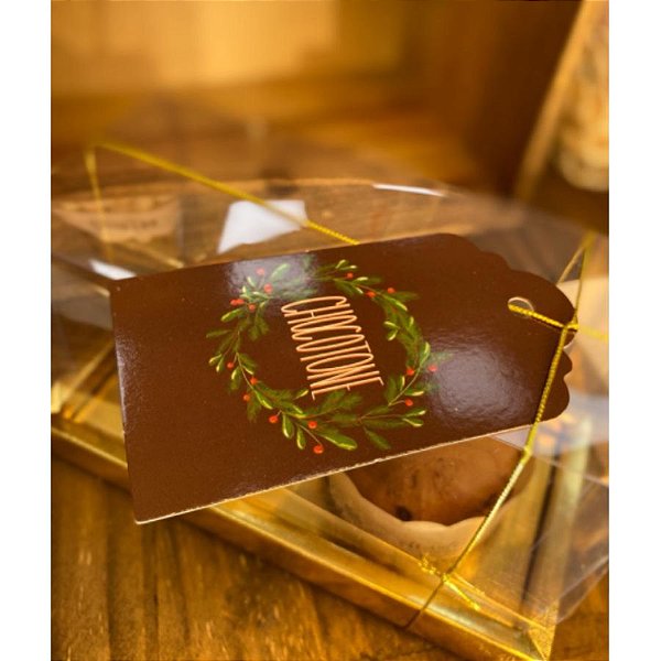 Tag Decorativa Natal Chocotone - 5 unidades - Rizzo
