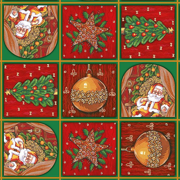 Saco Presente 15x22cm Recanto do Noel - 10 unidades - Cromus - Rizzo Embalagens