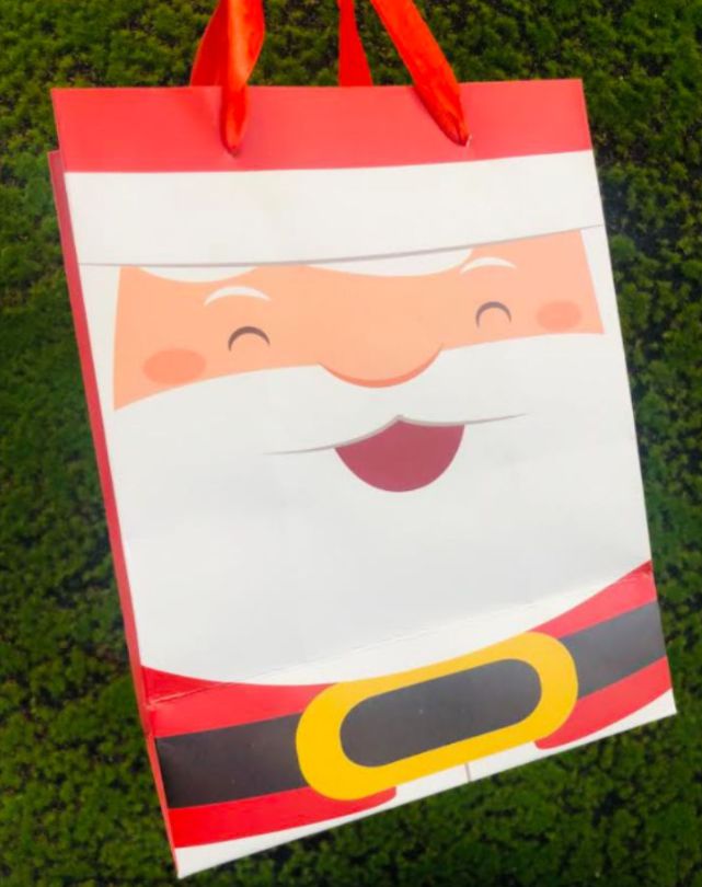 Sacola Decorada Natal P Papai Noel - 01 unidade - Rizzo Embalagens