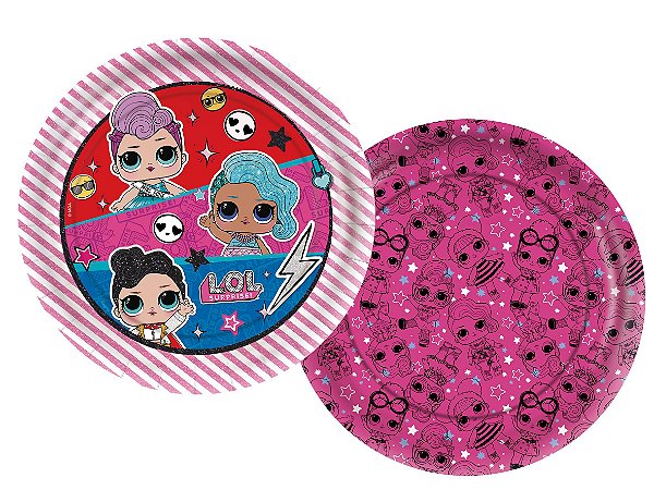 Prato 18cm Festa LOL Surprise - 8 unidades - Regina - Rizzo Festas