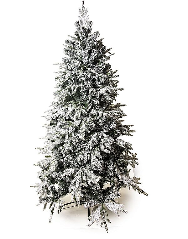 Árvore Rosário Nevada 210cm - 01 unidade - Cromus Natal - Rizzo Embalagens
