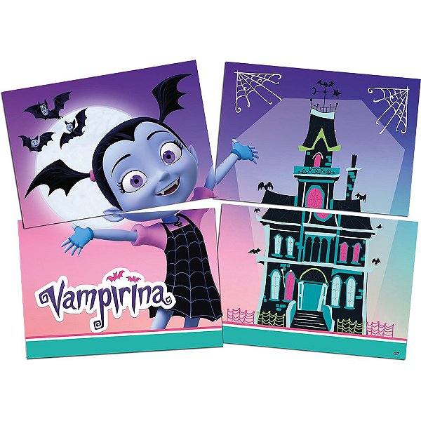 Painel Decorativo Festa 4 Laminas Festa Vampirina - 01 Unidade - Festcolor - Rizzo Festas