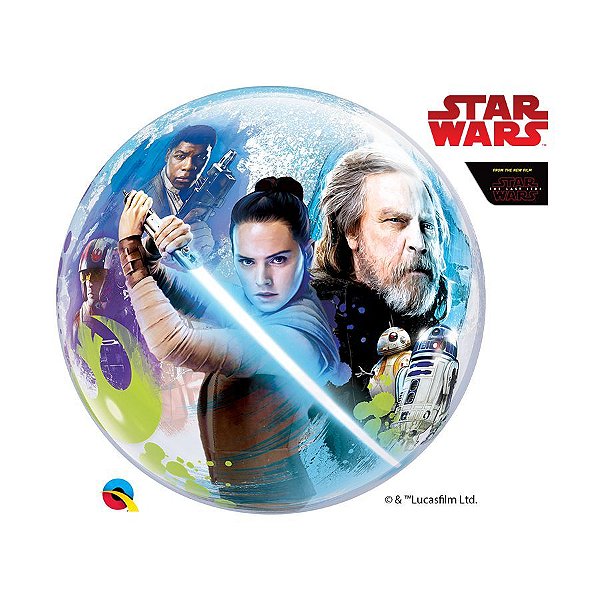 Balão de Festa Bubble 22" 56cm - Star Wars - 01 Unidade - Qualatex Disney - Rizzo Embalagens
