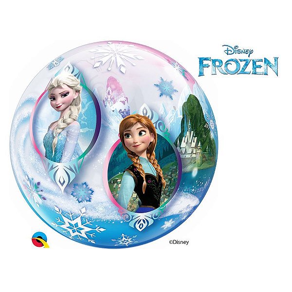 Balão de Festa Bubble 22" 56cm - Frozen - 01 Unidade - Qualatex Disney - Rizzo Embalagens