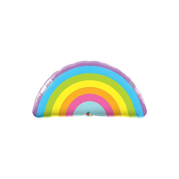Balão de Festa Microfoil 36" 90cm - Arco-íris Radiante - 01 Unidade - Qualatex - Rizzo Balões