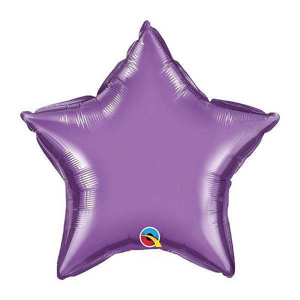 Balão de Festa Microfoil 20" 51cm - Estrela Chrome Roxo - 01 Unidade - Qualatex - Rizzo Embalagens