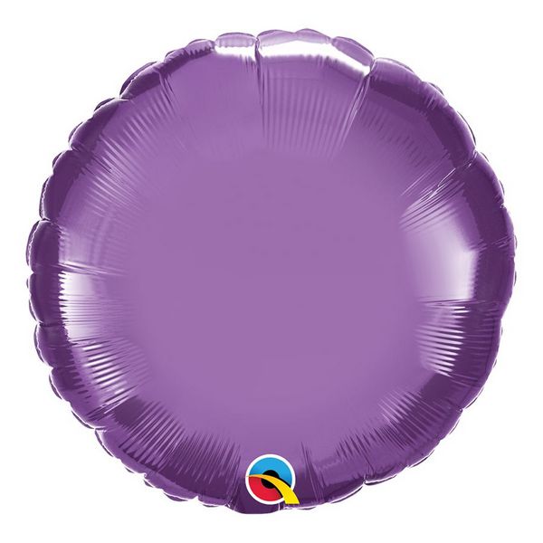 Balão de Festa Microfoil 18" 45cm - Redondo Chrome Roxo - 01 Unidade - Qualatex - Rizzo Embalagens