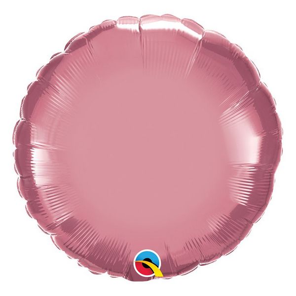Balão de Festa Microfoil 18" 45cm - Redondo Chrome Malva - 01 Unidade - Qualatex - Rizzo Embalagens