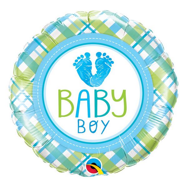 Balão de Festa Microfoil 18" 45cm - Baby Boy Love - 01 Unidade - Qualatex - Rizzo Balões