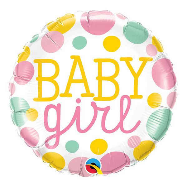 Balão de Festa Microfoil 18" 45cm - Baby Girl - 01 Unidade - Qualatex - Rizzo Embalagens