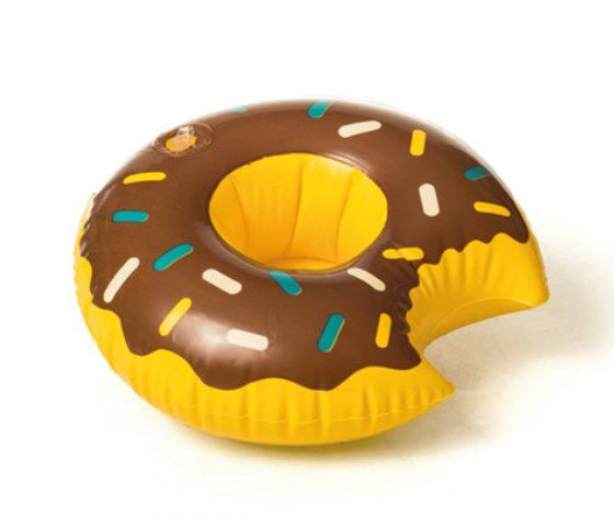 Mini Bóia para Copo Donuts Marrom - 01 unidade - Cromus - Rizzo Festas