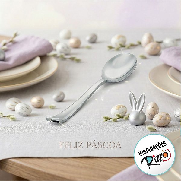 Mini Colher Premium Prata 9,5 cm - 24 un - Rizzo