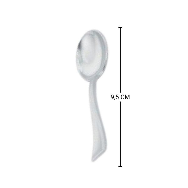 Mini Colher Premium Prata 9,5 cm - 24 un - Rizzo