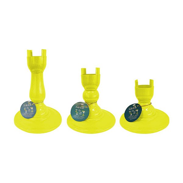 Base Pé Boleira - Amarelo Neon - Só Boleiras - Rizzo Balões