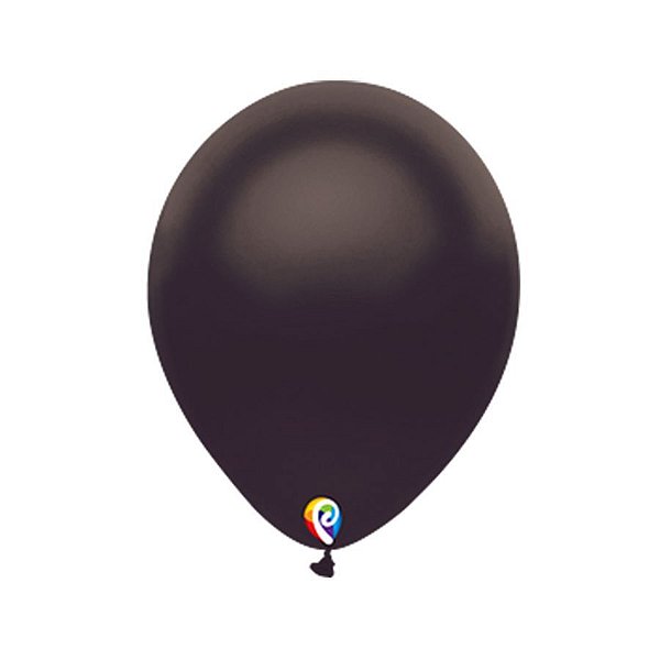 Balão de Festa Látex - Preto Cintilante - Sensacional - Rizzo Embalagens