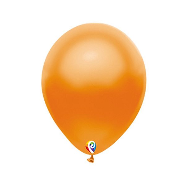 Balão de Festa Látex - Laranja Cintilante - Sensacional - Rizzo Embalagens