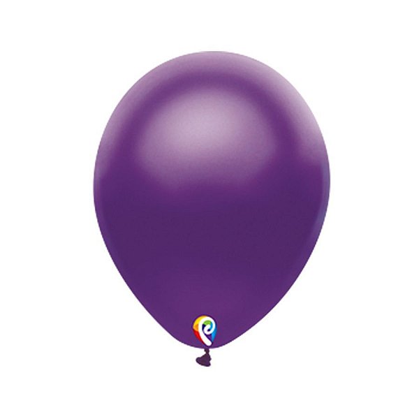 Balão de Festa Látex - Roxo Cintilante - Sensacional - Rizzo Embalagens