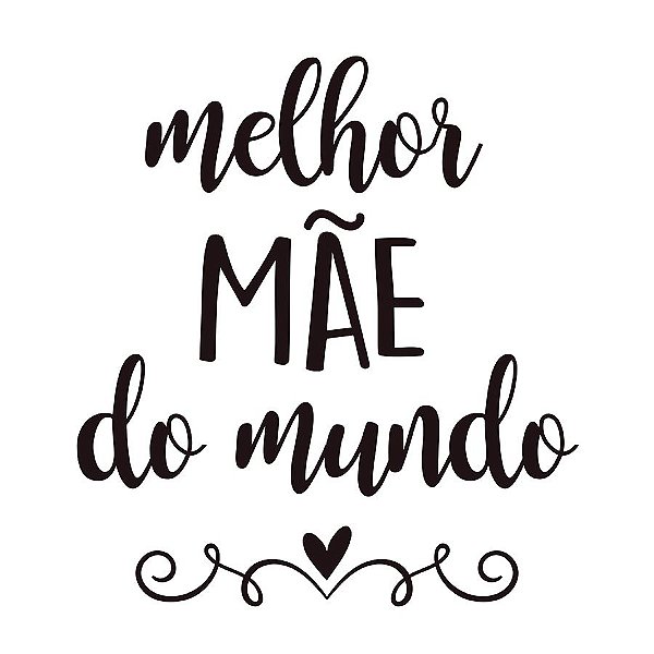 Transfer Para Balão Lettering Preto - Melhor Mãe do Mundo - 01 Unidade - Cromus Balloons - Rizzo Embalagens