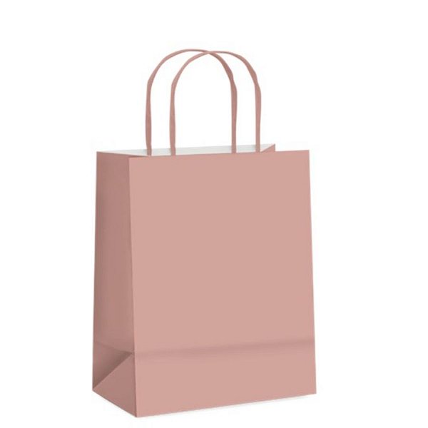 Sacola de Papel G Rose Gold Fosco - 32x26,5x13cm - 10 unidades - Cromus - Rizzo Embalagens