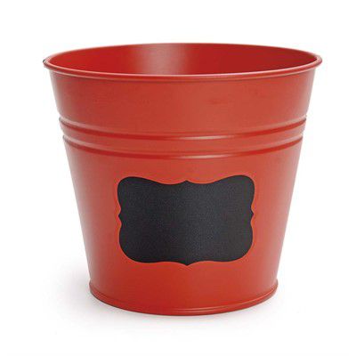 Cachepot de Metal Vermelho M - 01 unidade - Rizzo Festas