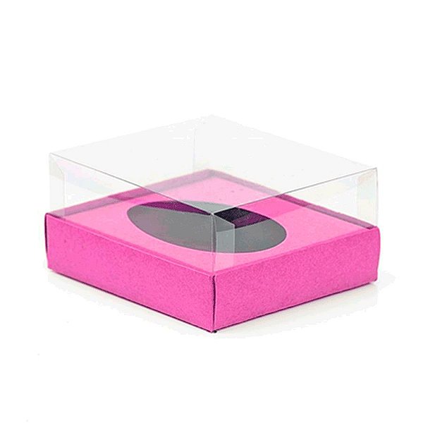 Caixa Ovo de Colher - Meio Ovo de 250g - 15cm x 13cm x 6,5cm - Rosa - 5unidades - Assk - Páscoa Rizzo Embalagens
